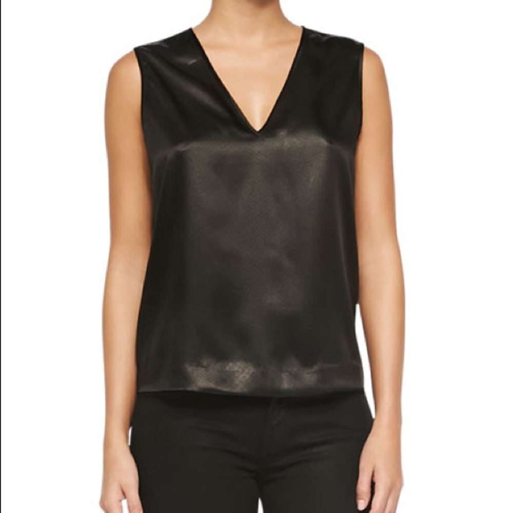 J Brand Riley Sleeveless Snake Print-Front Top